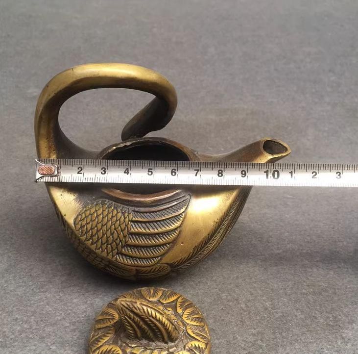 銅細工 白鳥の壺 茶道具 香道具 装飾品 工芸品 美術品 置物 銅細工 白鳥の壺 茶道具 香道具 装飾品 工芸品 美術品 置物