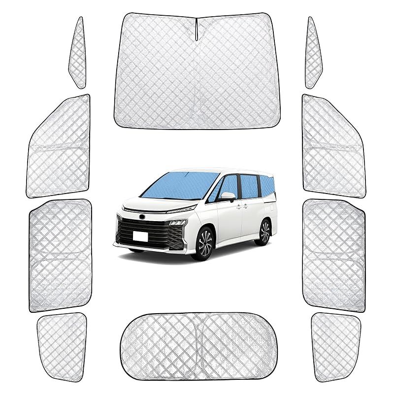 ヴォクシー ノア 90系 サンシェード 全窓対応 UVカット 車用 遮光シェード VOXY 90 車窓日よけ 車中泊グッズ はめ込み式 プライバシー確保 車用カーテン 盗難防止アウトドア 仮眠 車内の暑さ対策 カーフィルム カーシェード サイド カーテ 1