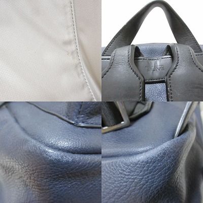 トゥミ TUMI オールレザー リュックサック 68980NVY 鞄 A4収納 トゥミ TUMI オールレザー リュックサック 68980NVY 鞄 A4収納 紺