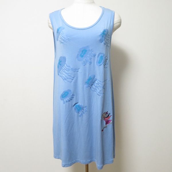 snc アルベロベロ ALBEROBELLO チュニック カットソー 水色 ノースリーブ クラゲ 刺繍 ブタ レディース 799741