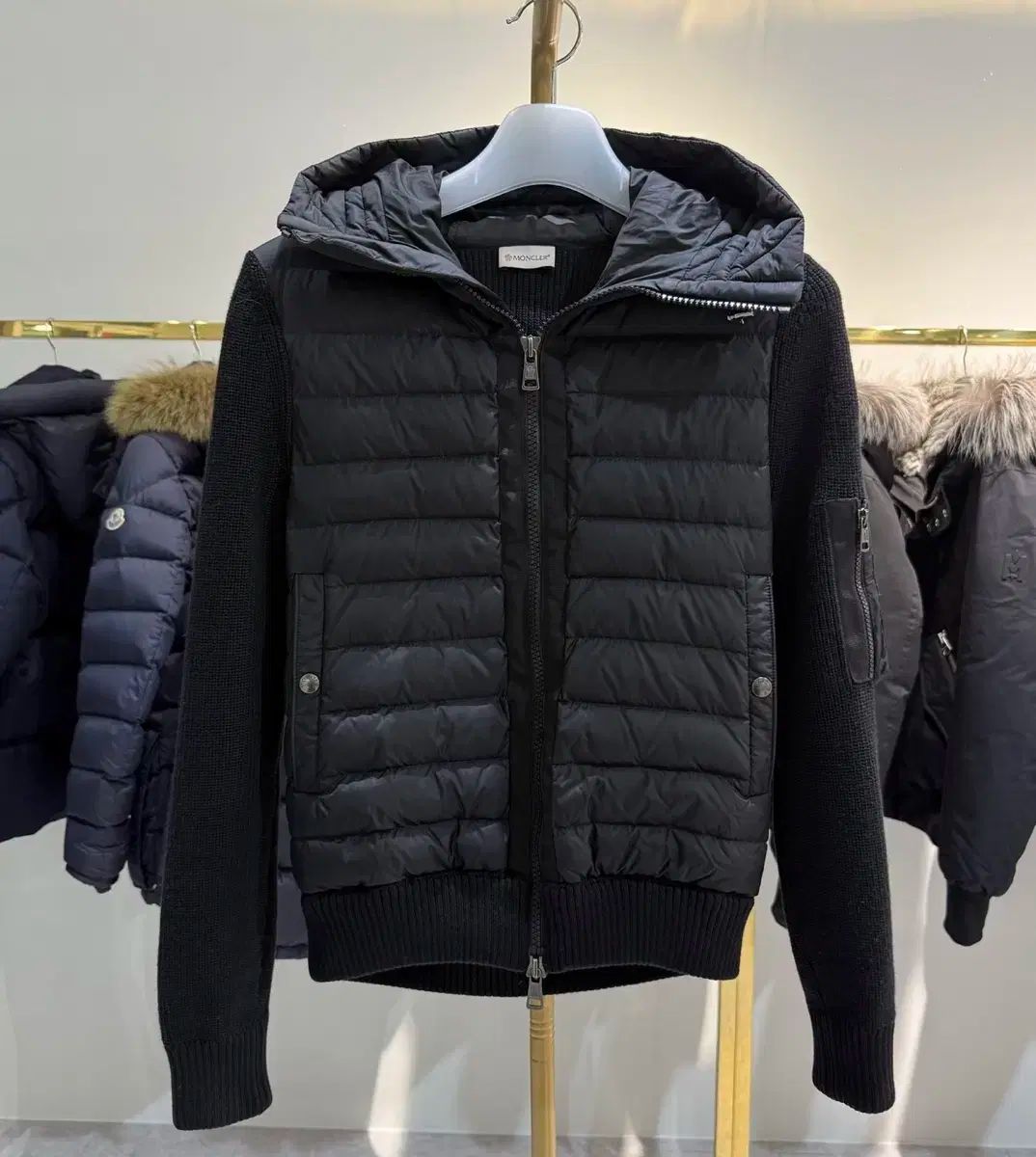 M MONCLER(モンクレール) トリコット フード ニットダウン