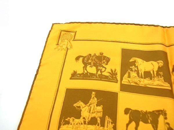 □新品□未使用□ HERMES エルメス カレ40 プチカレ シルク100％ 馬