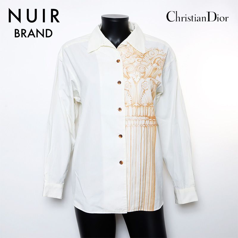 Christian Dior クリスチャンディオール 長袖シャツ プリント シャツ