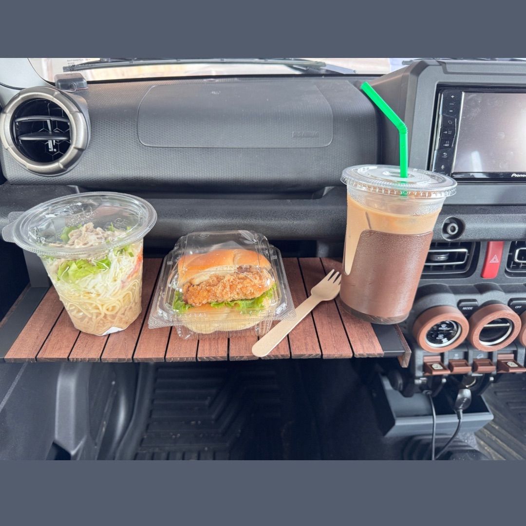 折りたたみウッドテーブル｜車内ランチ アウトドアにぴったり｜コンパクト収納＆簡単設置