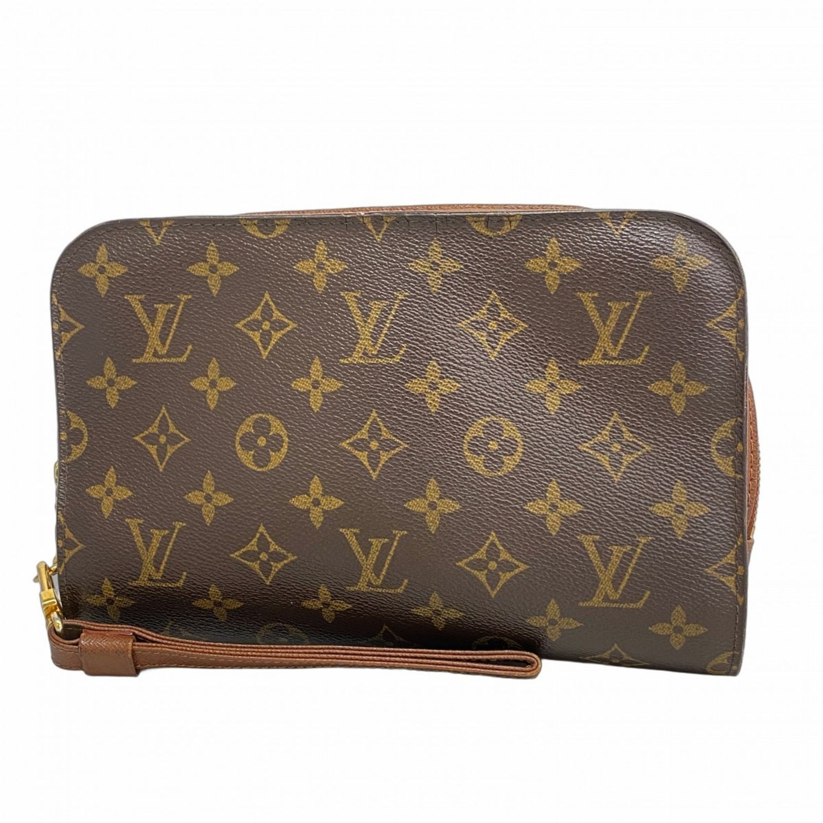 ルイ・ヴィトン ブラウン クラッチバッグ 中古・古着通販】LOUIS VUITTON (ルイ ヴィトン) クラッチバッグ