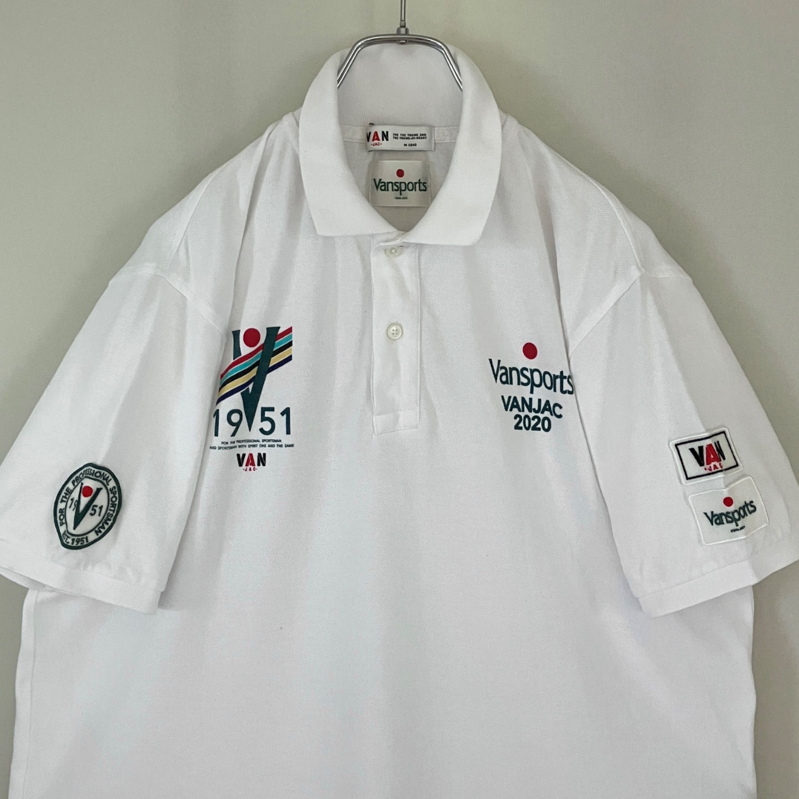 VAN JAC/ヴァンヂャケット☆Vansportsポロシャツ☆吸水•速乾