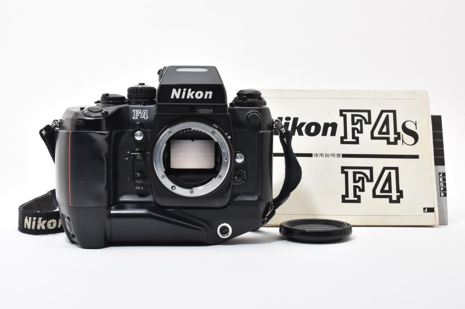 Nikon F 4 S フィルム一眼レフカメラ ボディ MB 21バッテリーグリップ付 動作良好 ストラップ マニュアル付 ニコンFマウント