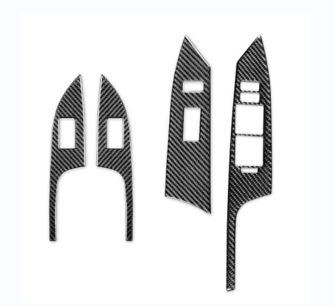 レクサス CT CT200h 2011- 右ハンドル用 ドアウィンドウ スイッチ ボタンフレーム パネルカバー ステッカー スタイルB