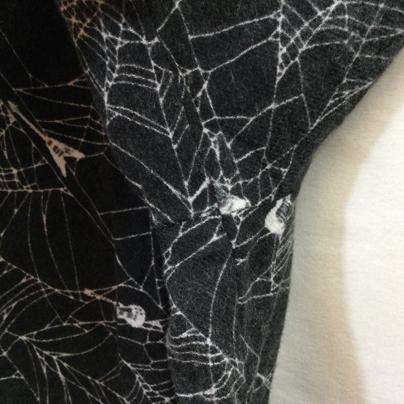 LAD MUSICIAN ラッドミュージシャン シャツ、ブラウス 半袖 ギター 蜘蛛の巣柄 総柄 日本製