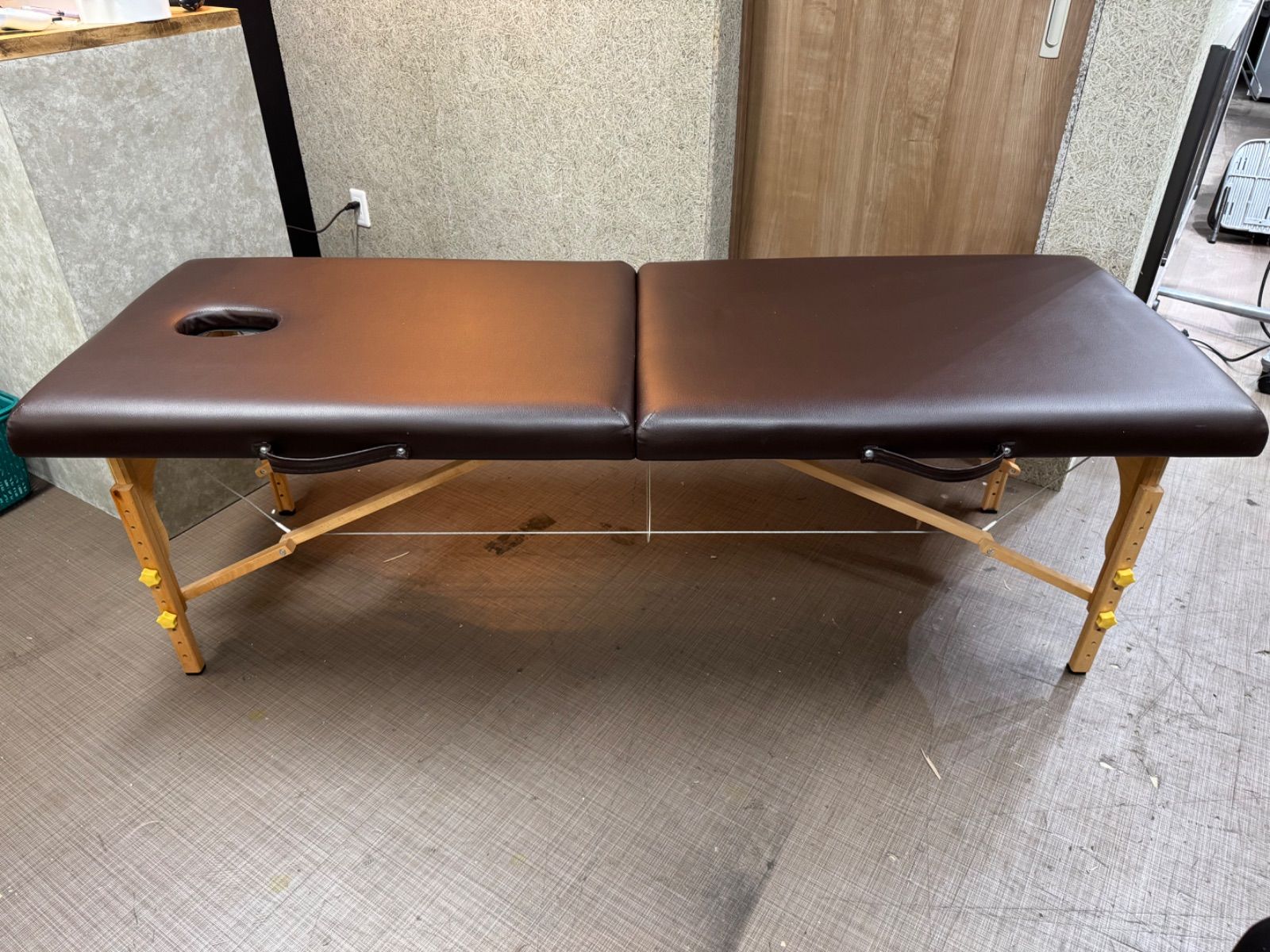 スマートコレクション ベッド 折りたたみ簡易ベット ブラウン エステ リラク