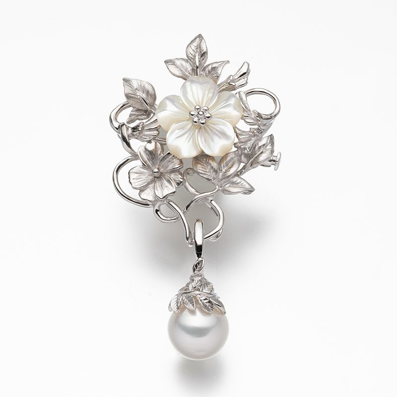 白蝶パールブローチ 11.1mm 真珠 パール 冠婚葬祭 ギフト