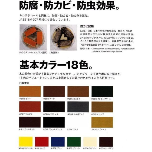 高耐久木材保護塗料