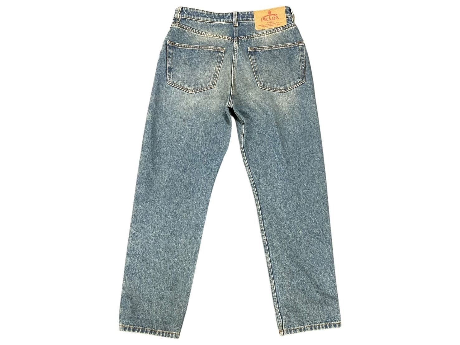 PRADA プラダ デニムパンツ ジーンズ GFP497 サイズ26 トライアングルロゴ インディゴブルー コットン 4b006936