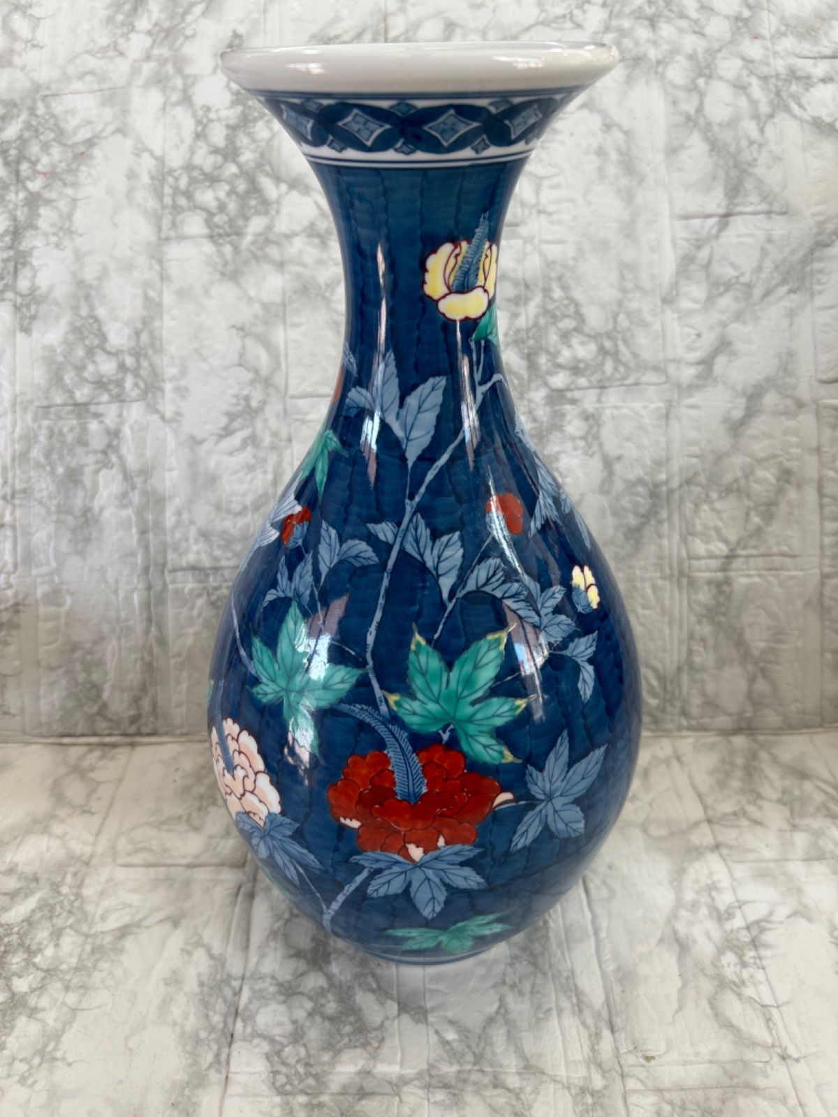 花瓶 花器 有田焼 鍋島焼 深山作 花瓶 高さ 35cm