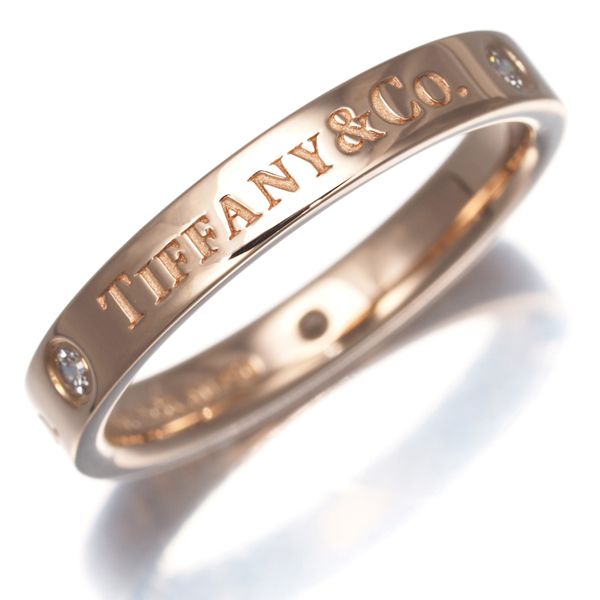 ティファニー フラットバンドリング 3Pダイヤモンド 約#7号 k18PG 楽天市場】ティファニー TIFFANY＆CO フラットバンドリング 3P