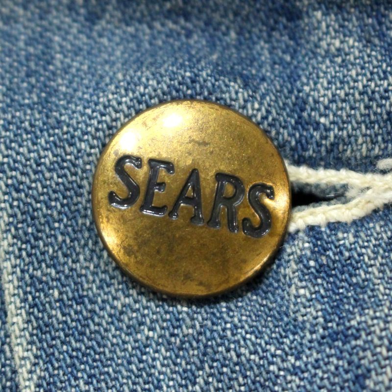 70s vintage Sears ワーク 裏地ブランケット デニム カバーオール