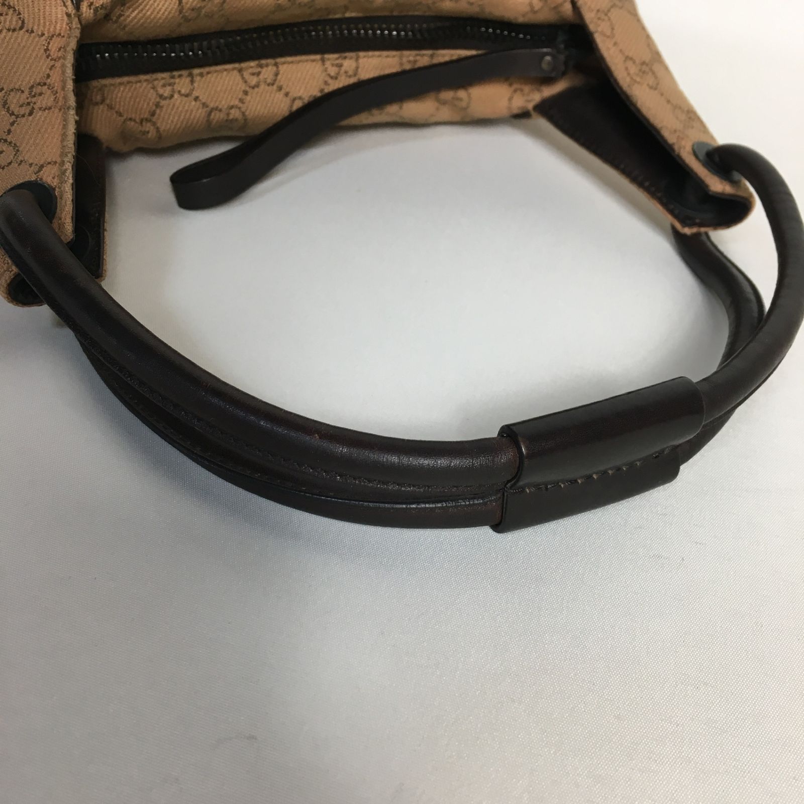 2505-87｜美品｜グッチ GGキャンバス ハンドバッグ ブラウン - メルカリ