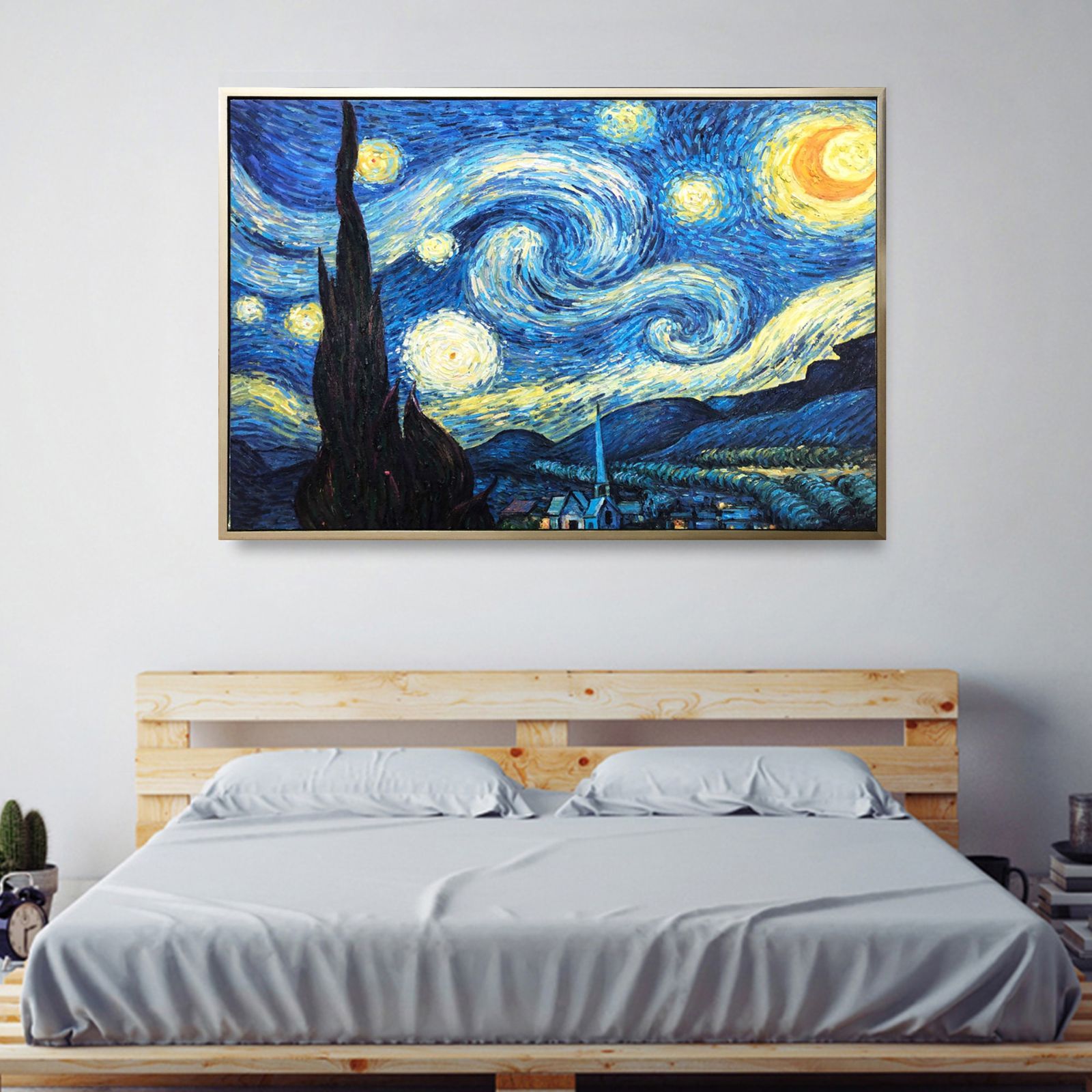 大値下げ】ゴッホ油絵 星月夜 手書き油絵 複製絵 【公式通販】