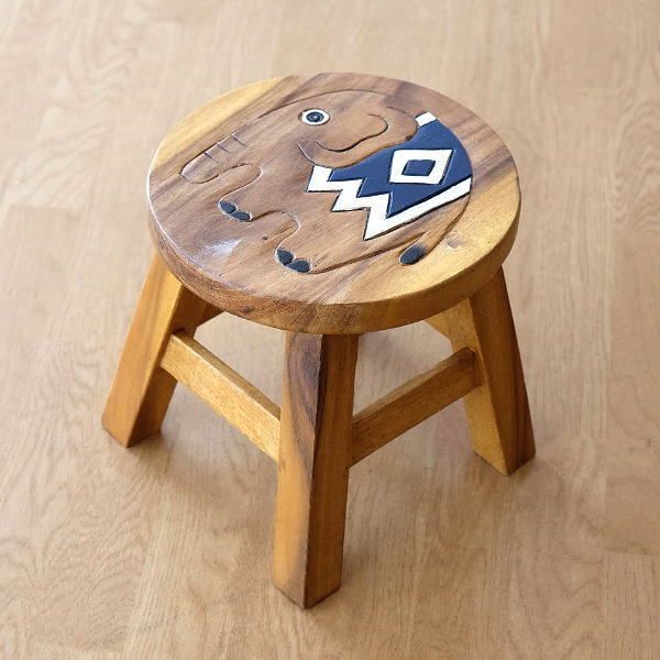 アンティーク】木製 スツール 丸椅子 花台 昭和レトロ 古民具 古家具