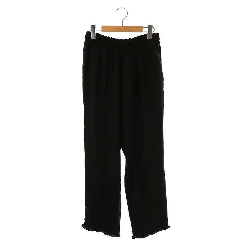 ビリティス ディ セッタン Bilitis dix-sept ans Black Pants パンツ テーパード フリル 36 ブラック |HK OS