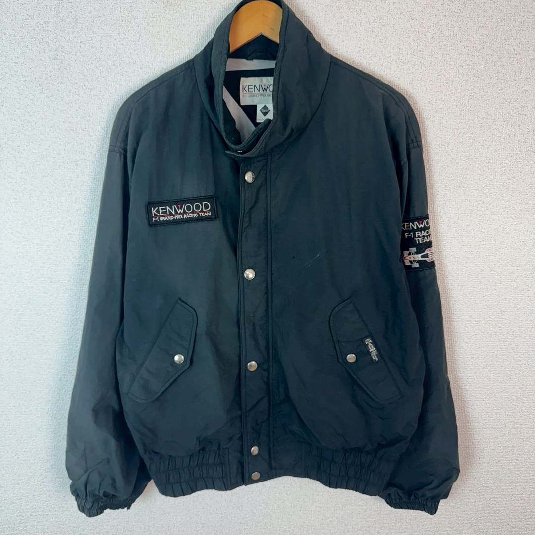 KENWOOD ケンウッド 90s レーシングジャケット 長袖 ワッペン ブラック