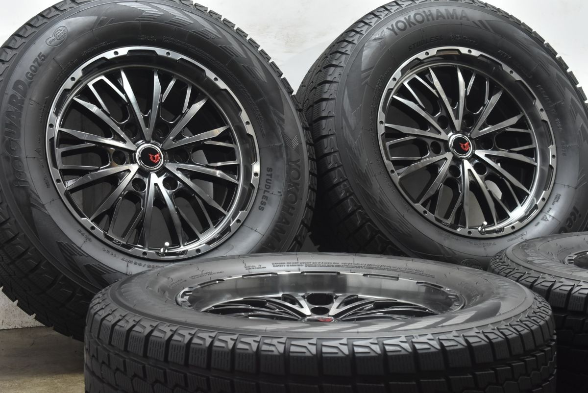 バリ溝 マイスター LMG 17in 8J 25 ヨコハマ アイスガードG075 265 65R17 製 プラド ハイラックス トライトン D-MAX