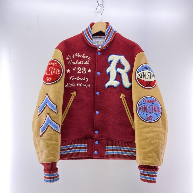 中古】Whitesville フルデコスタジャン レッド×ベージュ サイズ