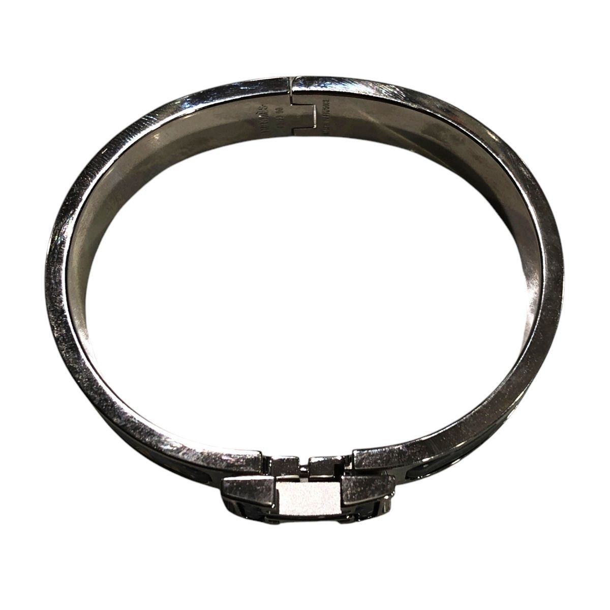 中古】 HERMES エルメス ブレスレット クリックH ブルー シルバー