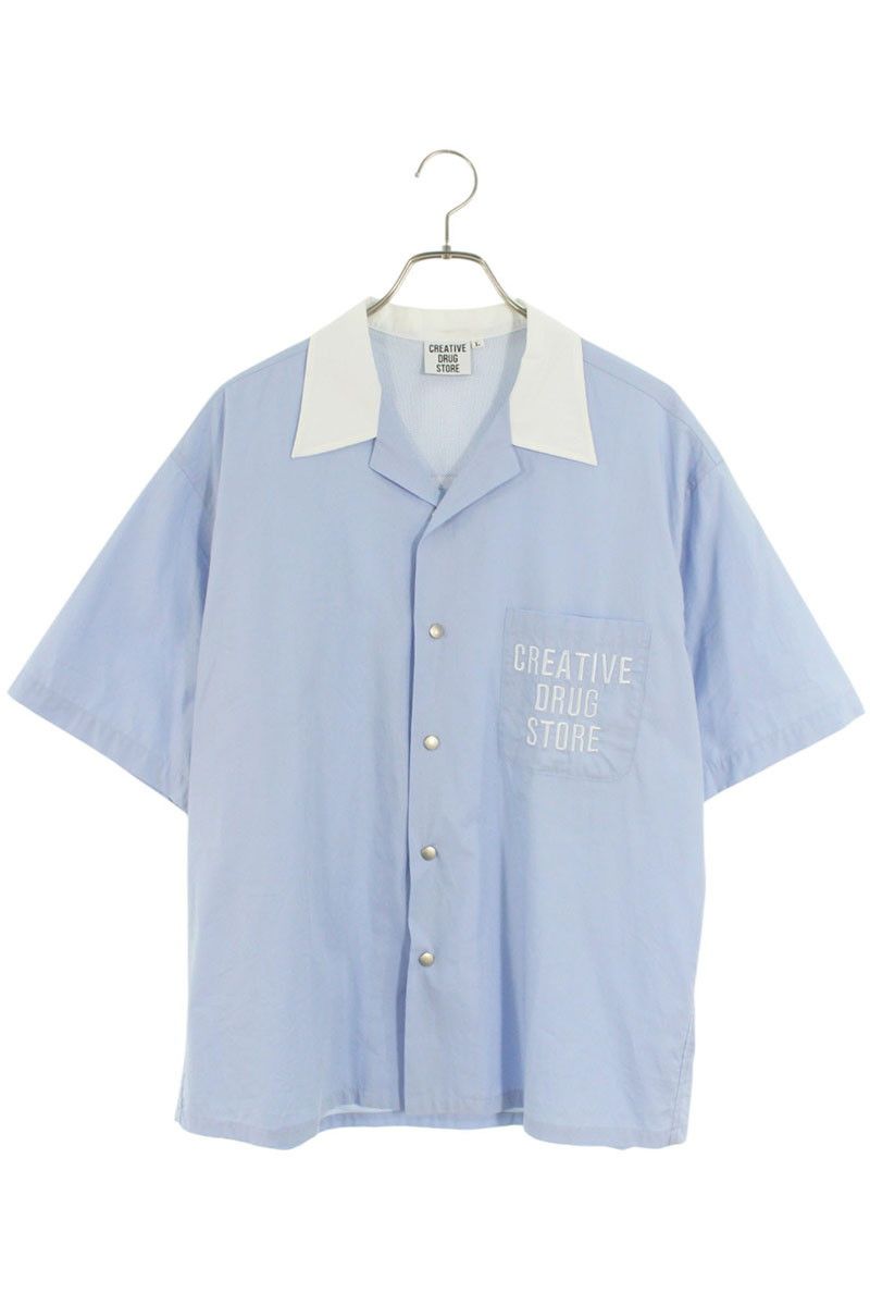 クリエイティブドラッグストア サイズ:L オープンカラー半袖シャツ 中古 BS99 クリエイティブドラッグストア オープンカラー半袖シャツ メンズ L