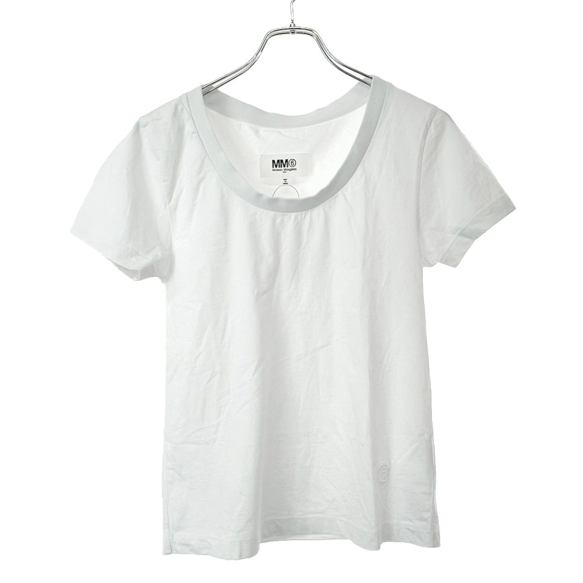 MM6 エムエムシックス 22SS ロゴ刺繍パックTシャツ S52GC0189 ホワイト  