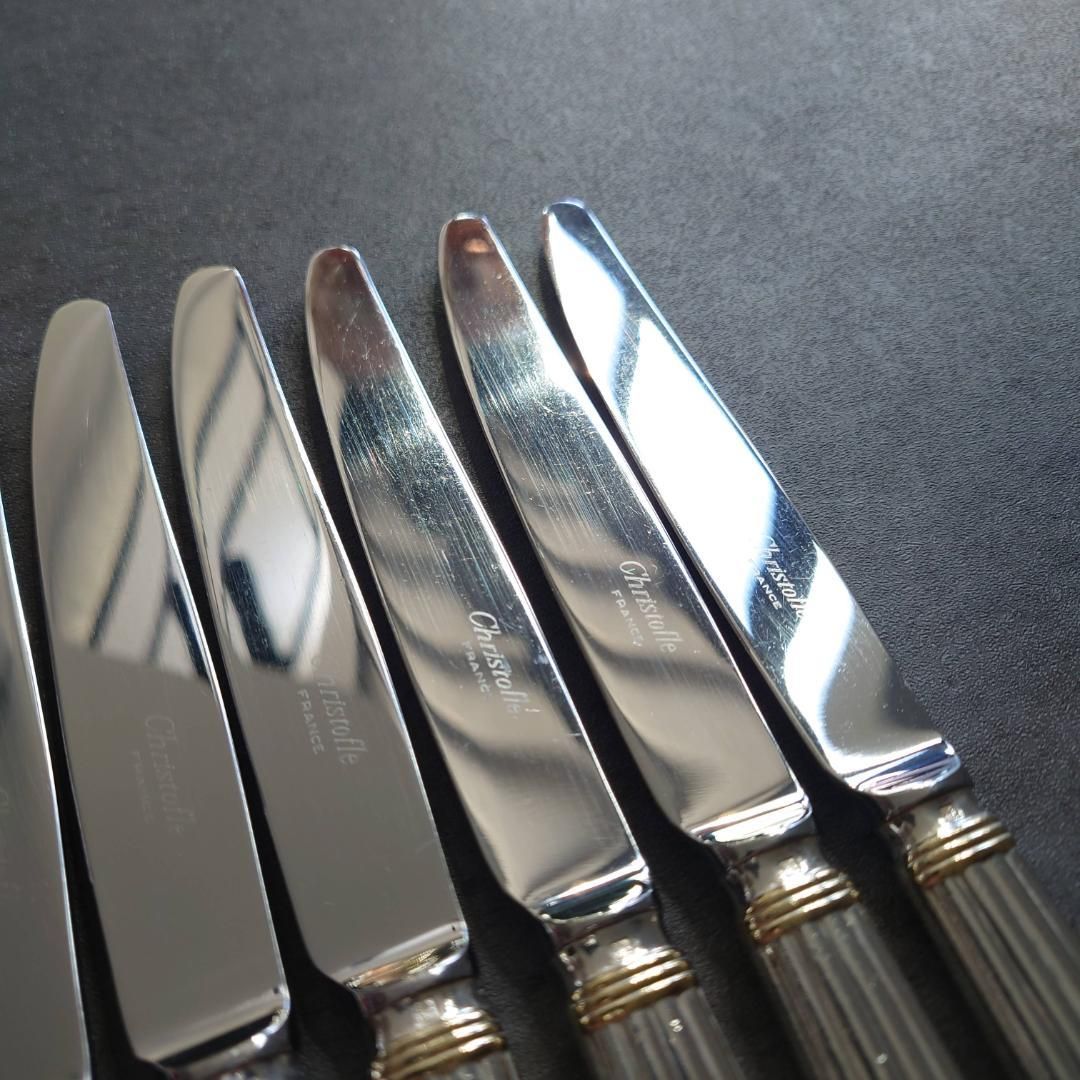 クリストフル アリアゴールドリング デザートナイフ 6点 SKLAD-KIRPICHA_RU