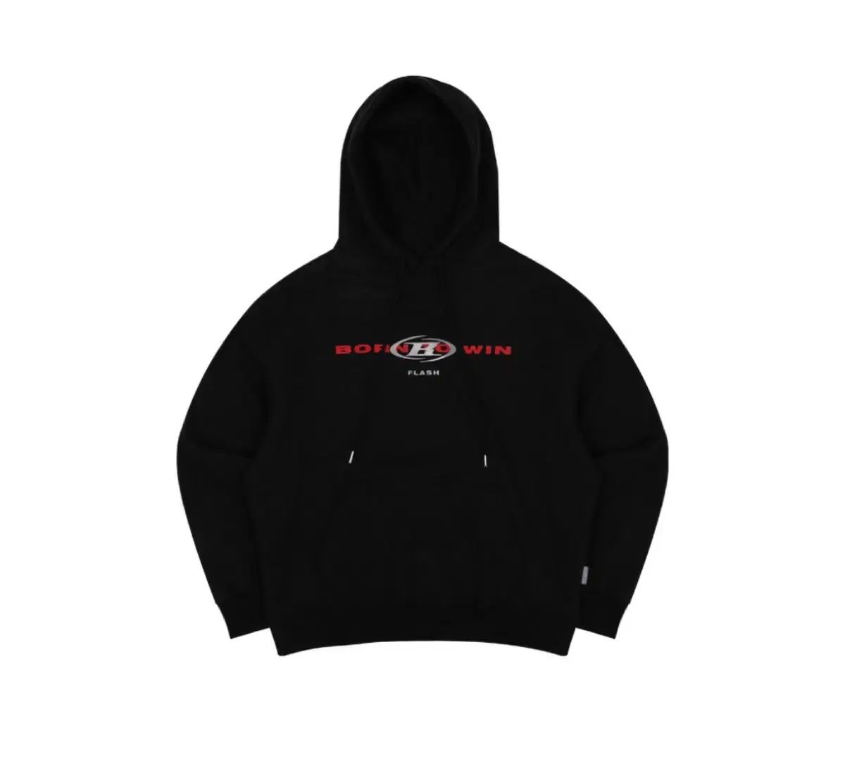 BORN TO WIN シルバー B 重なる フード付きTシャツ ブラック