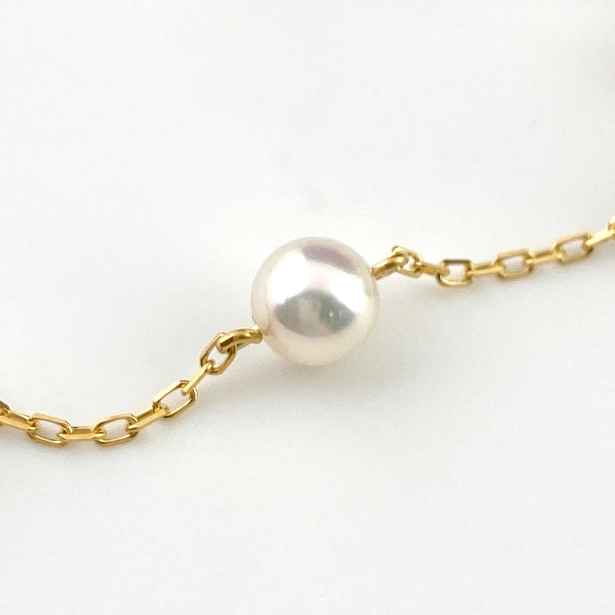 ミキモト MIKIMOTO パール デザインブレスレット YG イエローゴールド 腕輪 真珠 ブレスレット K18 パール レディース