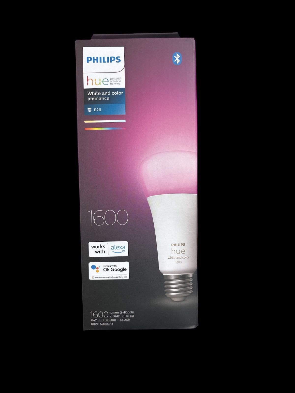Philips Hue スマート電球 E26 100W フルカラー 1個 - フィリップス