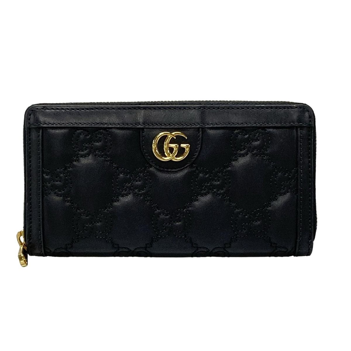 美品 訳あり グッチ GUCCI GG シマ 長財布 ラウンドファスナー 黒 GUCCI - グッチ GUCCI メンズ 長財布 ラウンドジップ ジャンボGG