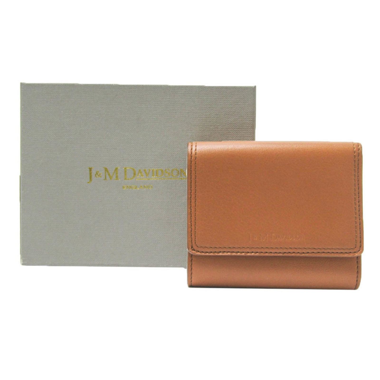 ジェイアンドエムデヴィッドソン(J&M Davidson) FOLDING WALLET 10232N レディース レザー 財布（三つ折り） ブラウン,キャメル