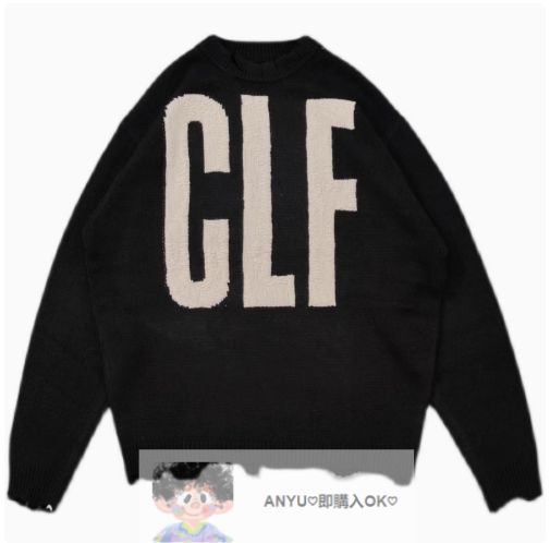 ♡新品♡ Saint Michael CLF embroidered broken sweater セントマイケル ニット・セーター - メルカリ