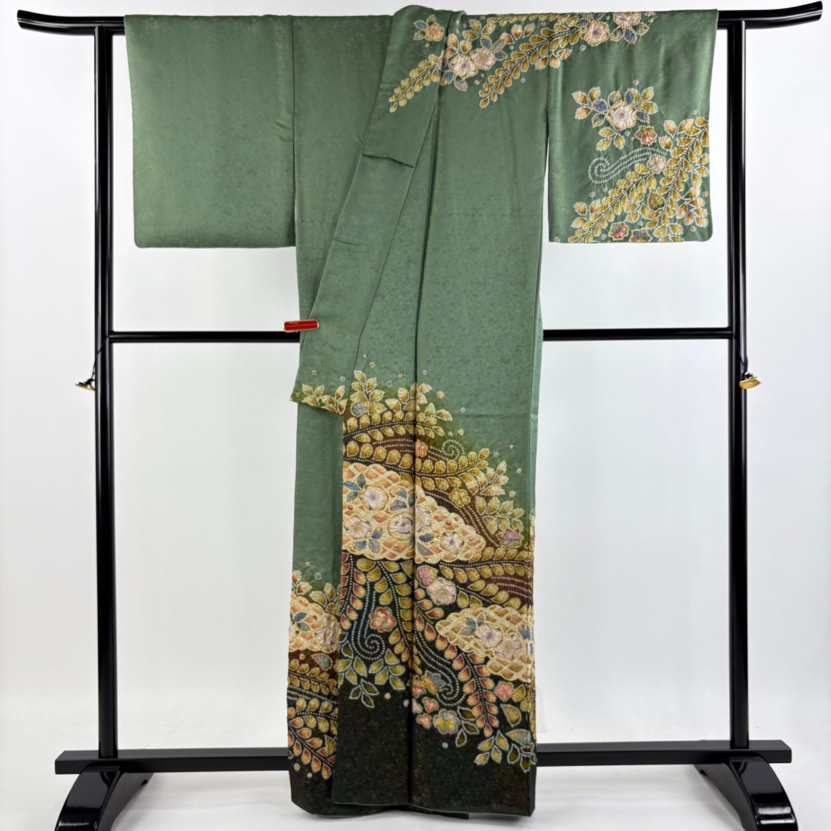 平和屋着物○水嶋征夫 訪問着 樹林文 暈し染め 正絹 逸品 DAAN1230az