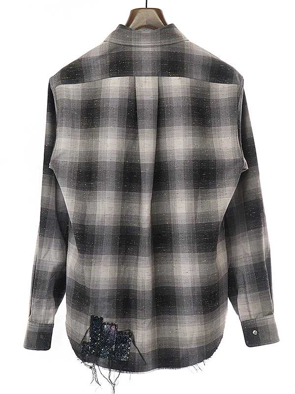 MASU エムエーエスユー 22AW RAINBOW DUST SHIRT スパンコールチェック 