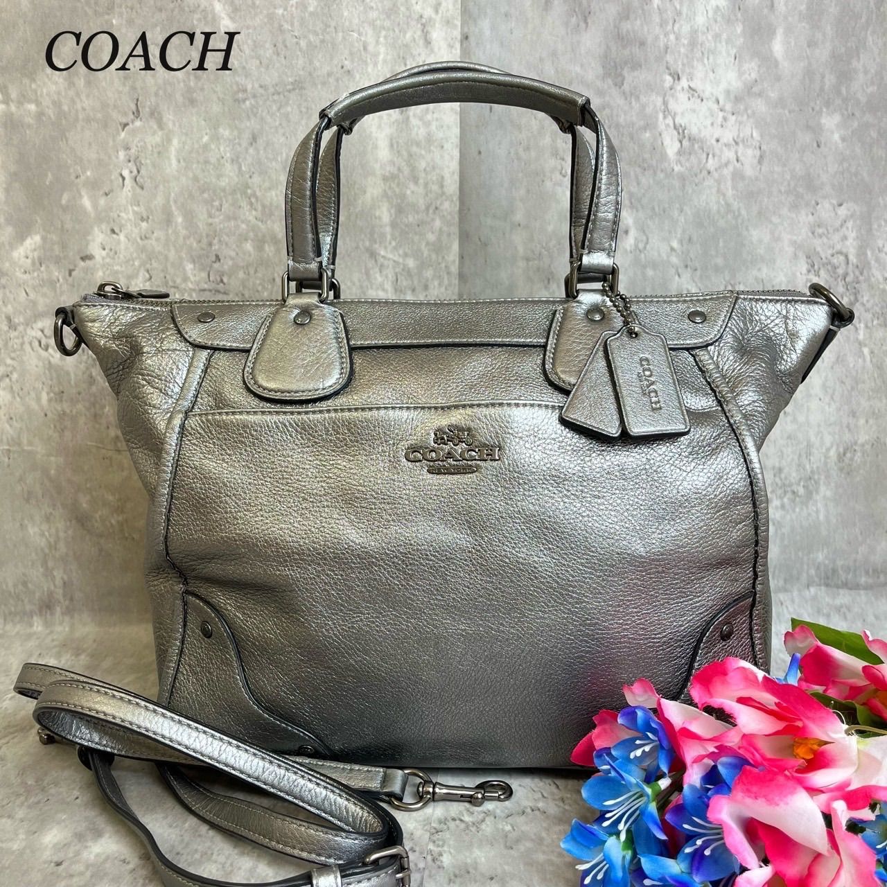 ✨美品✨ COACH コーチ 2way ハンドバッグ ショルダーバッグ 馬車金具