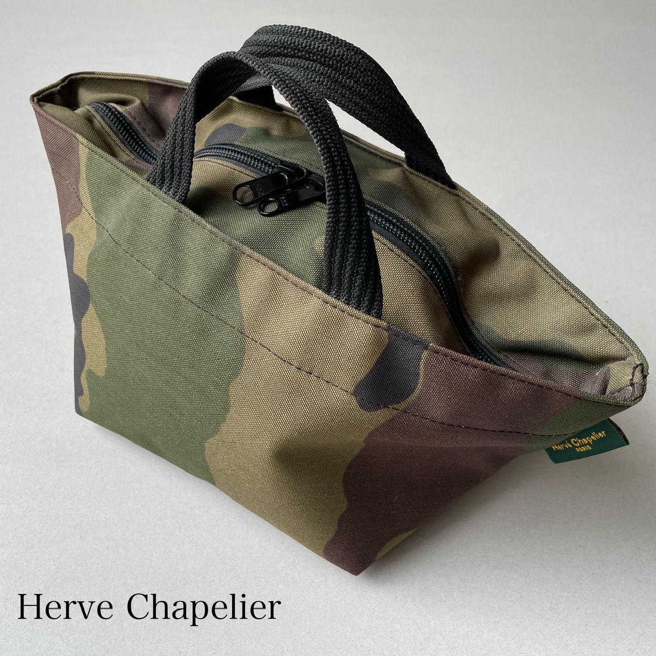Herve Chapelier エルベシャプリエ カモフラージュ (ナイロン舟型 