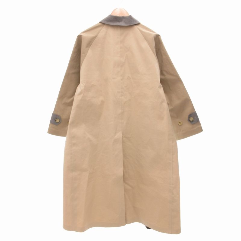 MACKINTOSH/ゴム引きステンカラーコート　38 ベージュ　フード付 マッキントッシュ MACKINTOSH コート ゴム引き ラバークロス ステン