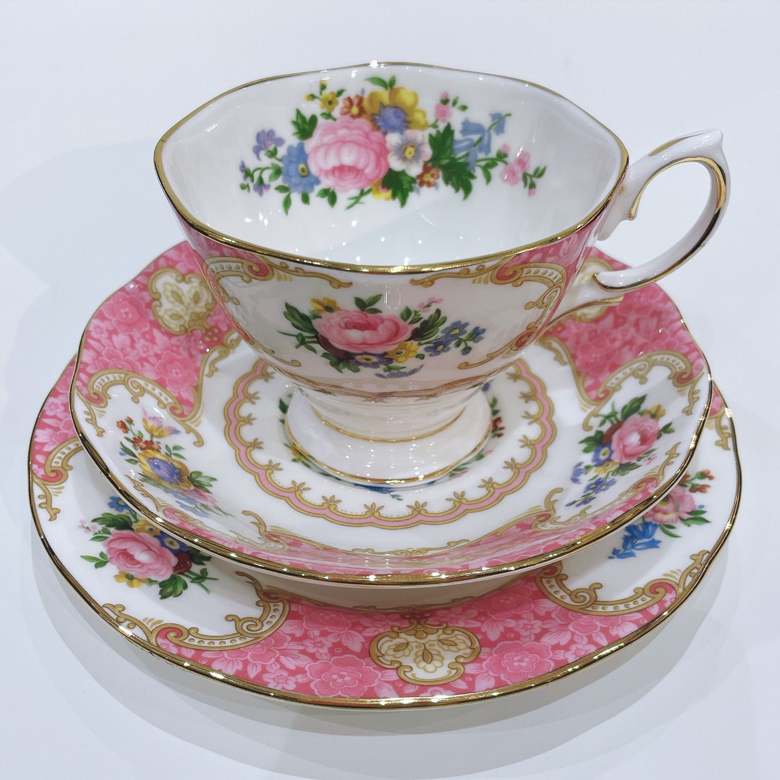 ロイヤルアルバート ティーセット ピンク