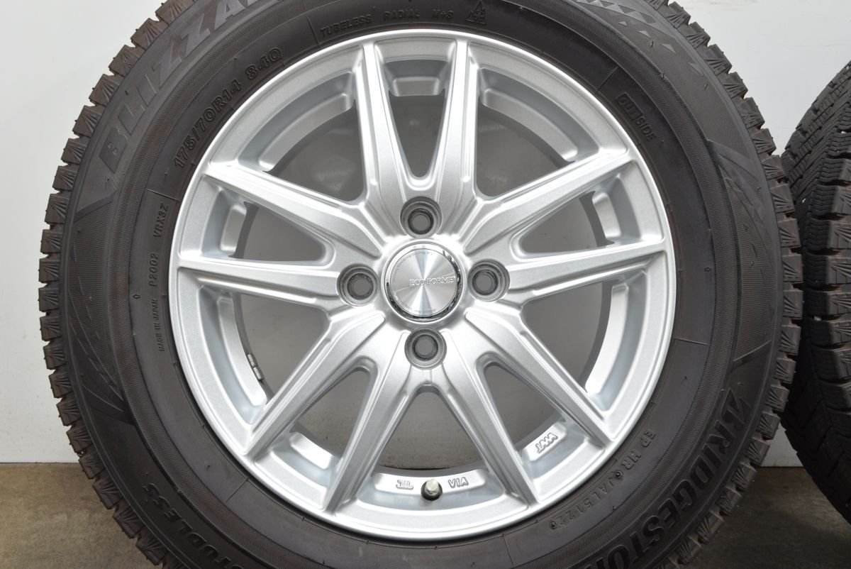 バリ溝 VRX3付 美品】エコフォルム 14in 5.5J+39 PCD100 2022年製 