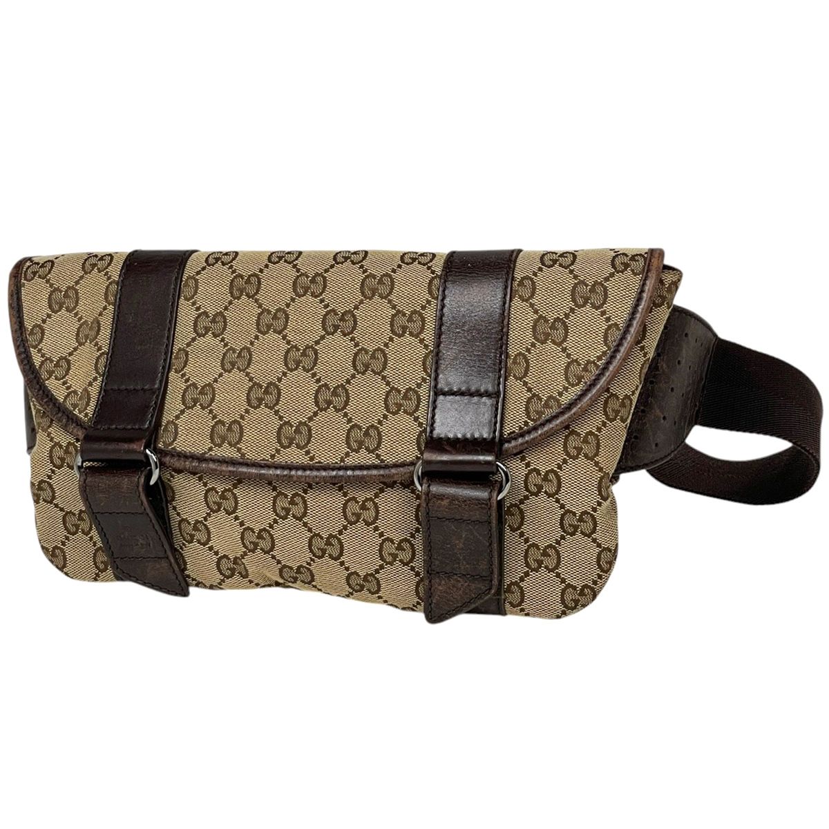 グッチ GUCCI GG柄 ウエストバッグ ボディバッグ ボディバッグ GGキャンバス ベージュ ブラウン 145851 レディース