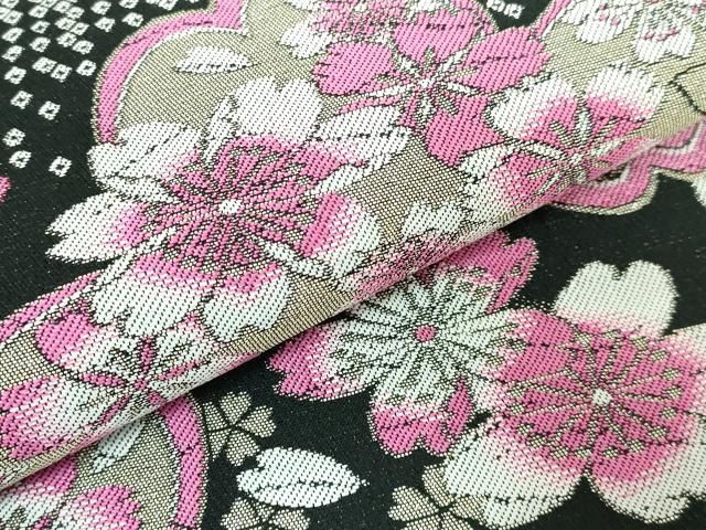 正絹　袋帯 O852 美品 逸品 お洒落 銀花仙 ブランド 銀通し 染め帯 正絹