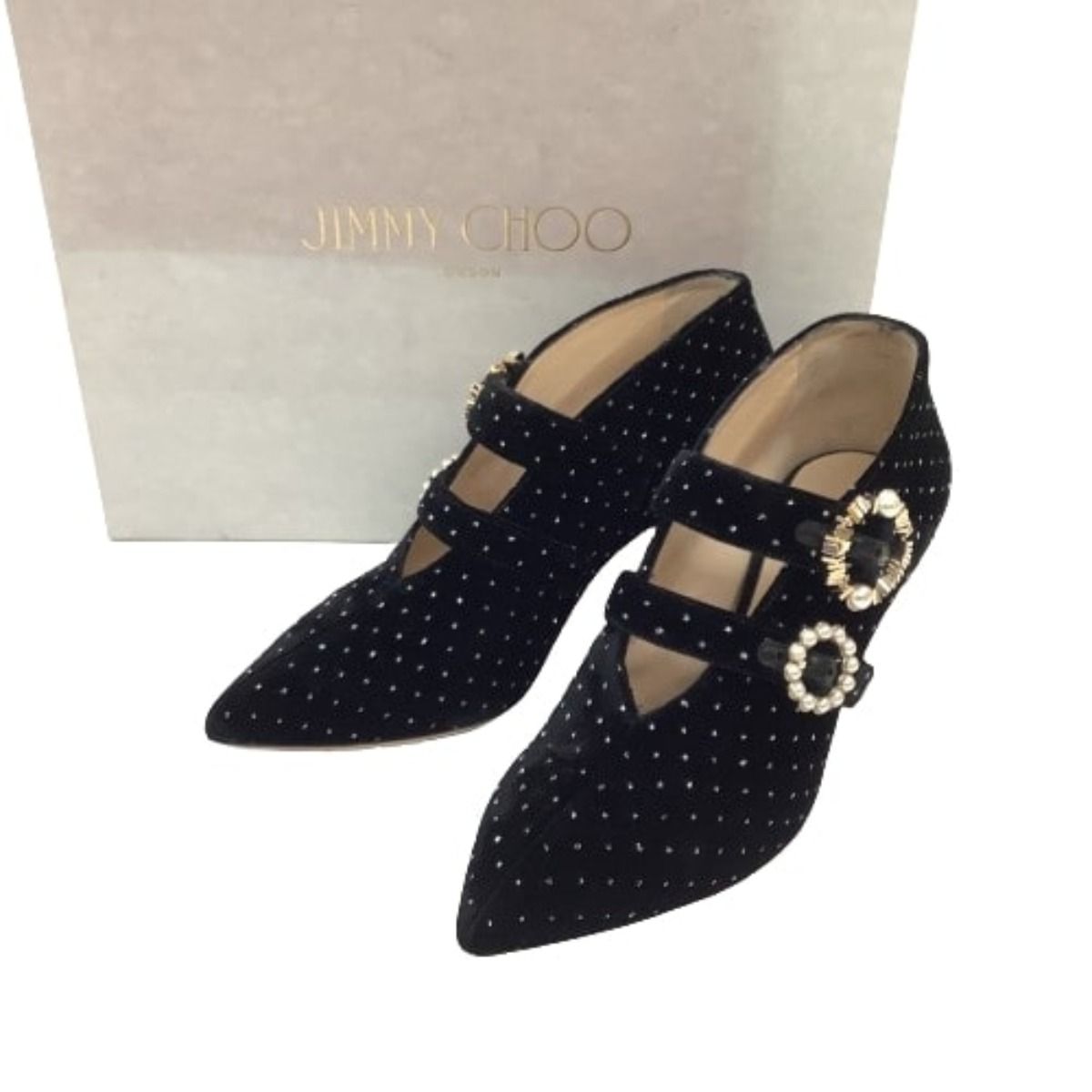 ♪♪JIMMY CHOO ジミーチュウ レディース ブーティー ショートブーツ SIZE 36 ブラック - メルカリ