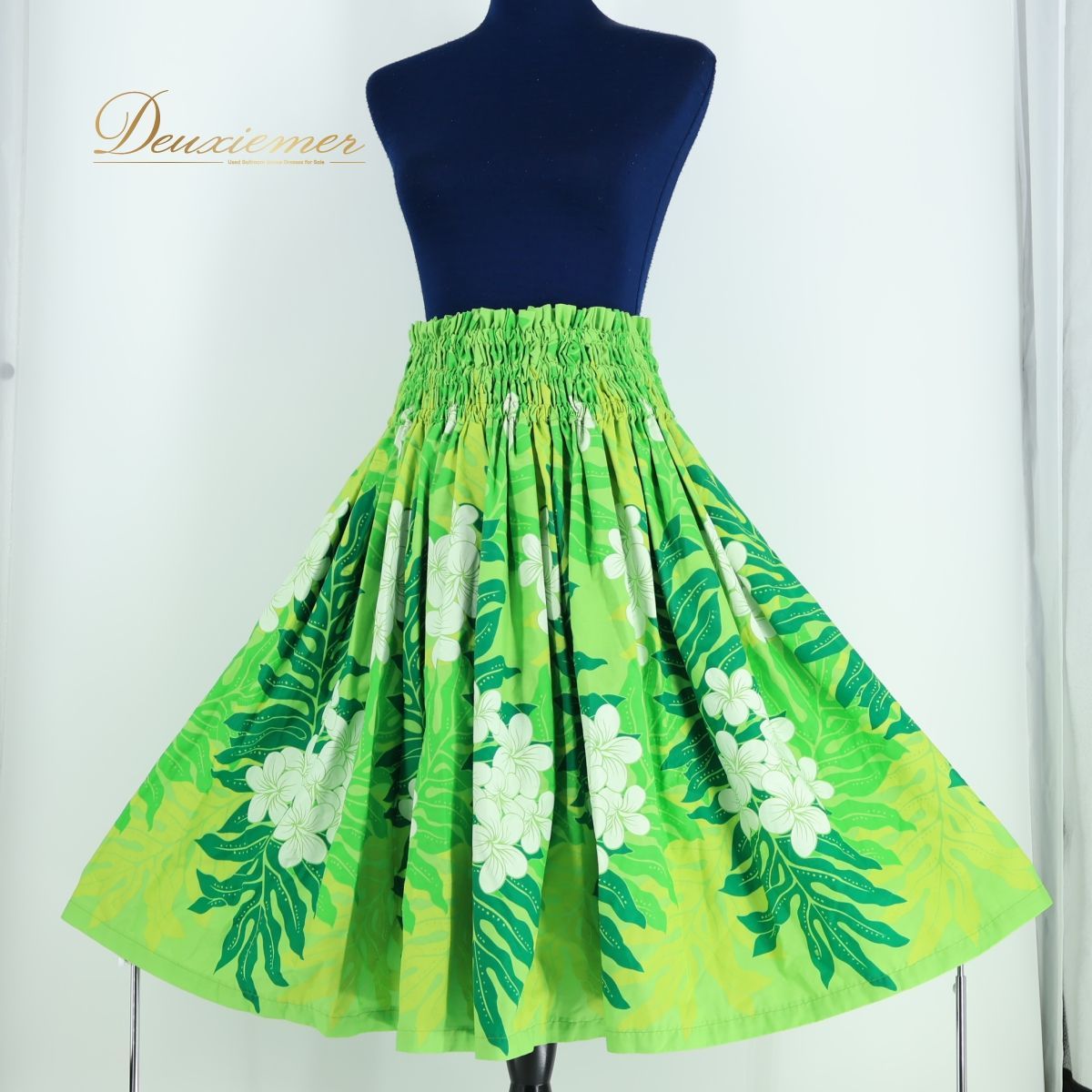 フラダンス衣装】グリーン系 ALOHA FABRICS パウスカート 黄緑