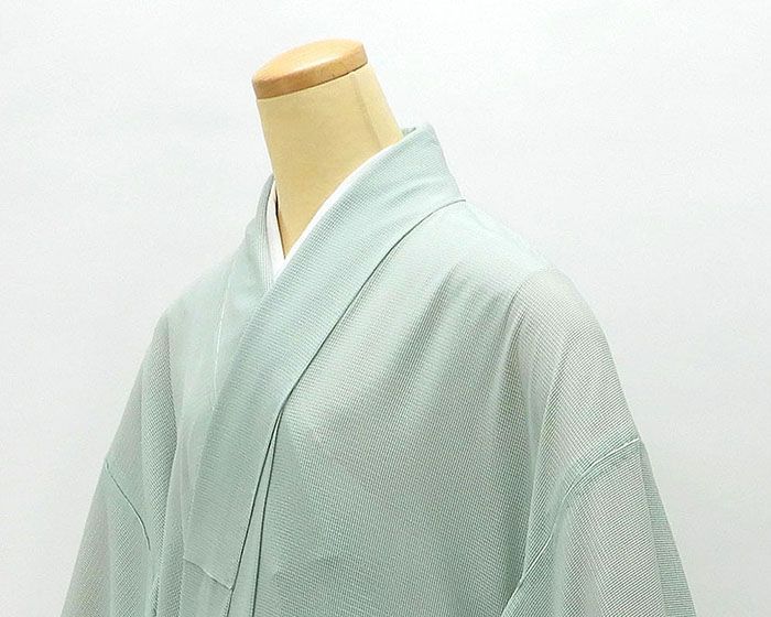 夏物 小紋 新品 仕立て上がり 正絹 夏着物 万筋模様 身丈166.5cm 裄丈