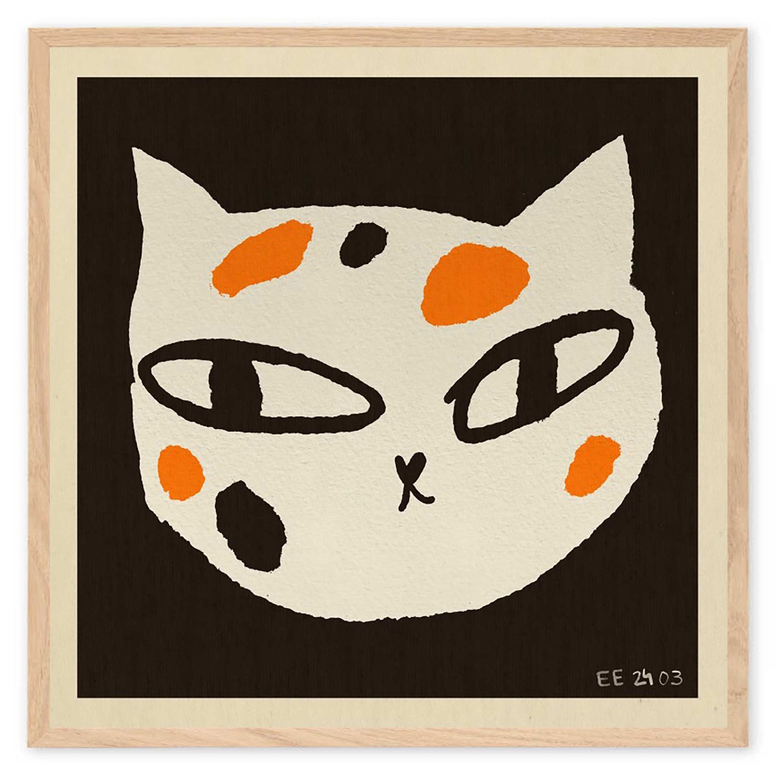 PSTR studio アートポスター 50×50cm Meow 北欧雑貨 アートプリント ポスター インテリア おしゃれ/145x111116-6